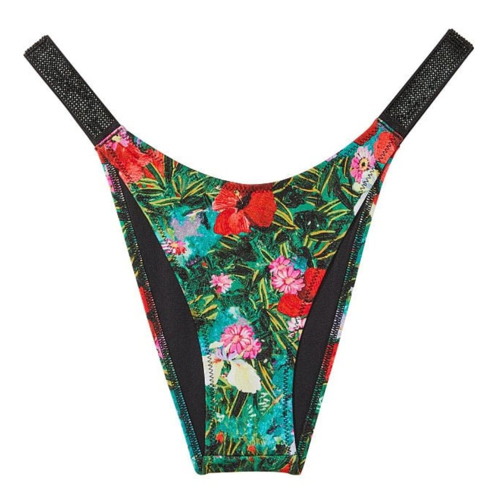 Swim Shine Strap Brazilian Bikini Bottom Size M